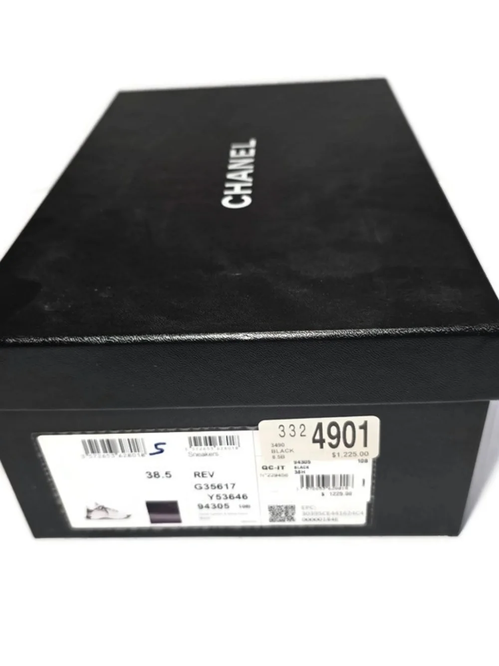 CHANEL Black Logo Shoe/Gift Box